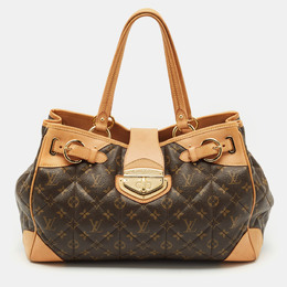 Louis Vuitton: Коричневая сумка-шоппер 