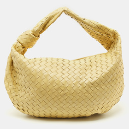Bottega Veneta: Жёлтая сумка  Intrecciato
