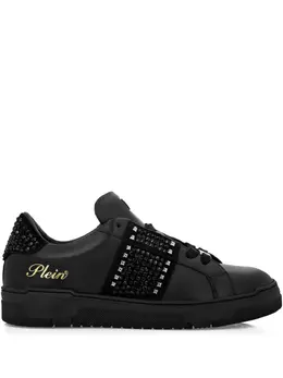 Philipp Plein: Чёрные кроссовки  Studs