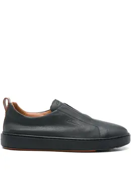 Santoni: Голубые мокасины 