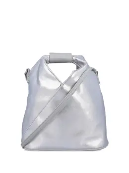 MM6 Maison Margiela: Серебристая сумка через плечо 