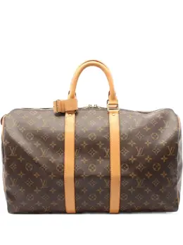 Louis Vuitton Pre-Owned: Коричневая дорожная сумка 