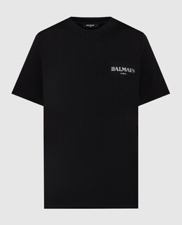 Balmain: Чёрная футболка 