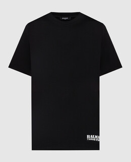 Balmain: Чёрная футболка 