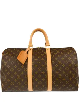 Louis Vuitton Pre-Owned: Коричневая дорожная сумка 