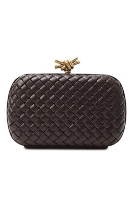 Bottega Veneta: Коричневый клатч 
