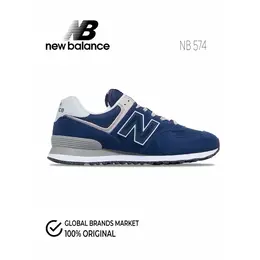New Balance: Синие кроссовки  574