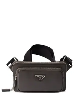 Prada: Тёмная поясная сумка 
