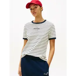 TOMMY HILFIGER: Бежевая футболка 