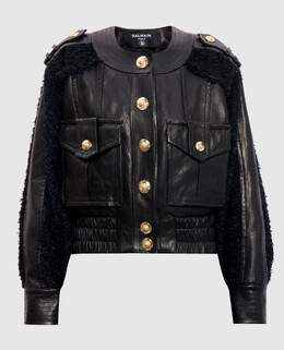 Balmain: Чёрная куртка 