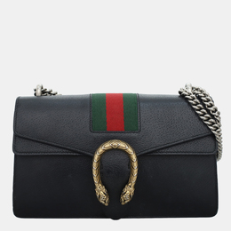 Gucci: Чёрная сумка  Dionysus
