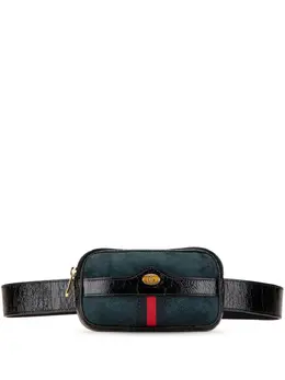 Gucci Pre-Owned: Голубая поясная сумка 