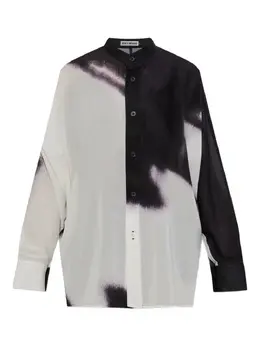 Issey Miyake: Рубашка с абстрактным принтом 