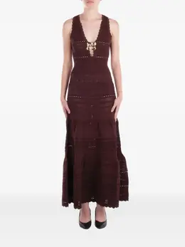 Elisabetta Franchi: Платье с v-образным вырезом 