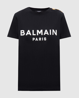 Balmain: Чёрная футболка 