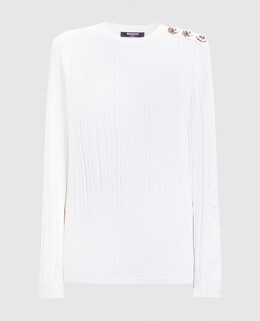 Balmain: Белый свитер 