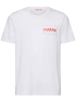 MARNI: Футболка с воротником 