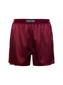 TOM FORD: Шовкові шорти  Logo