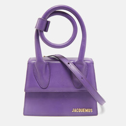 Jacquemus: Фиолетовая сумка на руку  Le Chiquito Noeud