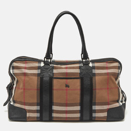Burberry: Коричневая спортивная сумка  House Check