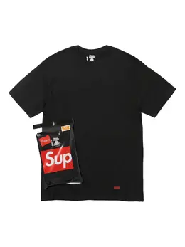 Supreme: Чёрная футболка  Hanes