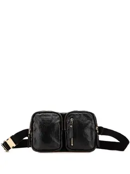 Gucci Pre-Owned: Чёрная поясная сумка 