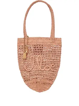 Chloé: Бежевая сумка-шоппер 