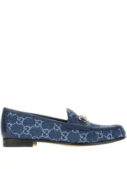 Gucci: Синие лоферы 