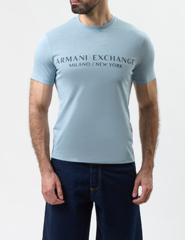 ARMANI EXCHANGE: Блакитні футболки 