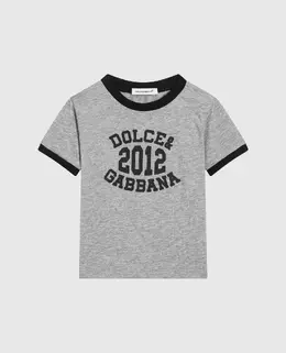 Dolce&Gabbana: Серая футболка 
