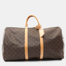 Louis Vuitton: Коричневая дорожная сумка  Keepall