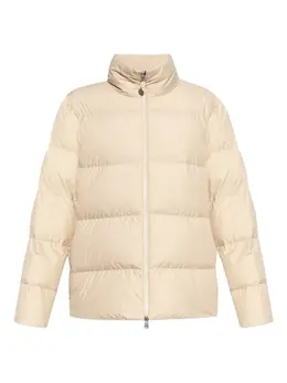Moncler: Бежевая куртка 