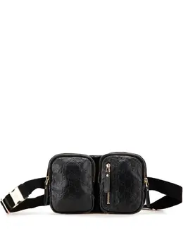 Gucci Pre-Owned: Чёрная поясная сумка 