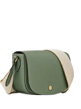 Longchamp: Зелёная сумка через плечо 