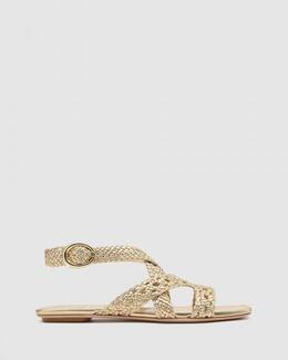 Stuart Weitzman: Золотые сандалии 
