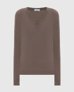 Brunello Cucinelli: Коричневый свитер 