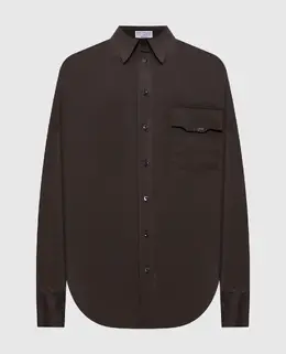 Brunello Cucinelli: Коричневая рубашка 