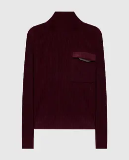 Brunello Cucinelli: Бордовый свитер 