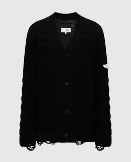 Maison Margiela MM6: Чёрный кардиган 