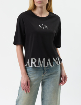 ARMANI EXCHANGE: Чёрная футболка 