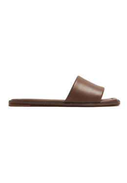 BRUNELLO CUCINELLI: Коричневые шлёпанцы 