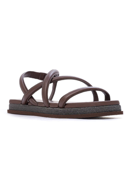BRUNELLO CUCINELLI: Коричневые сандалии 