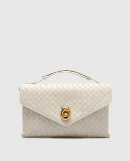 Bottega Veneta: Бежеві сумки 