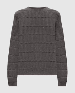 Brunello Cucinelli: Серый свитер 