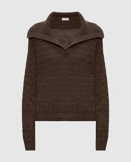 Brunello Cucinelli: Коричневый свитер 