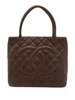 CHANEL Pre-Owned: Коричневая сумка-шоппер 