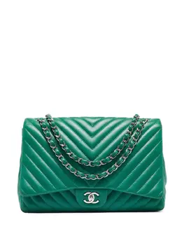 CHANEL Pre-Owned: Зелёная сумка 