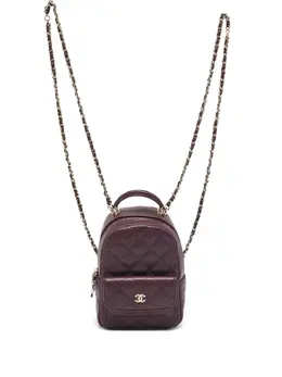 CHANEL Pre-Owned: Бордовый рюкзак 
