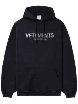 VETEMENTS: Чёрная толстовка 