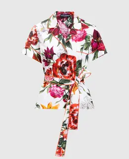 Dolce&Gabbana: Белая блуза 